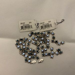 B4/ Beads for 2 Cookie Lee Bracelet 25127 - Blue Crystal - Size Large